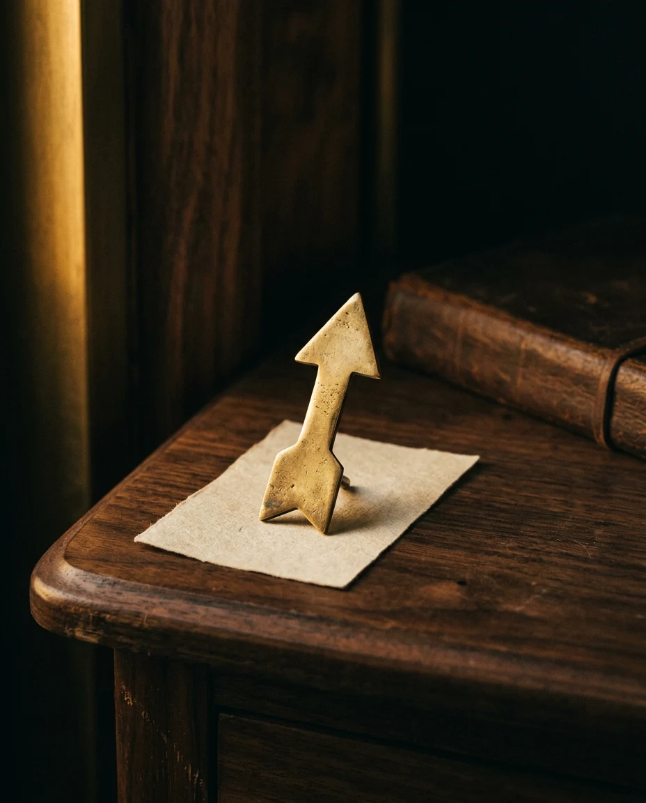 arrow up brass