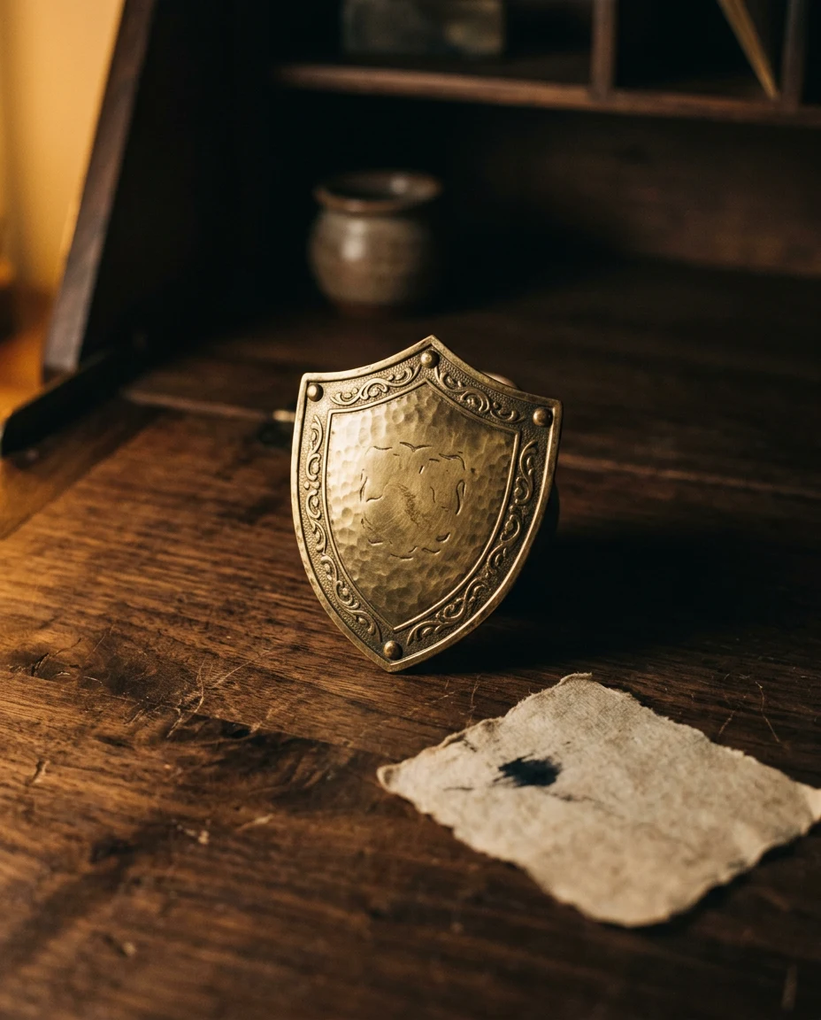 brass shield